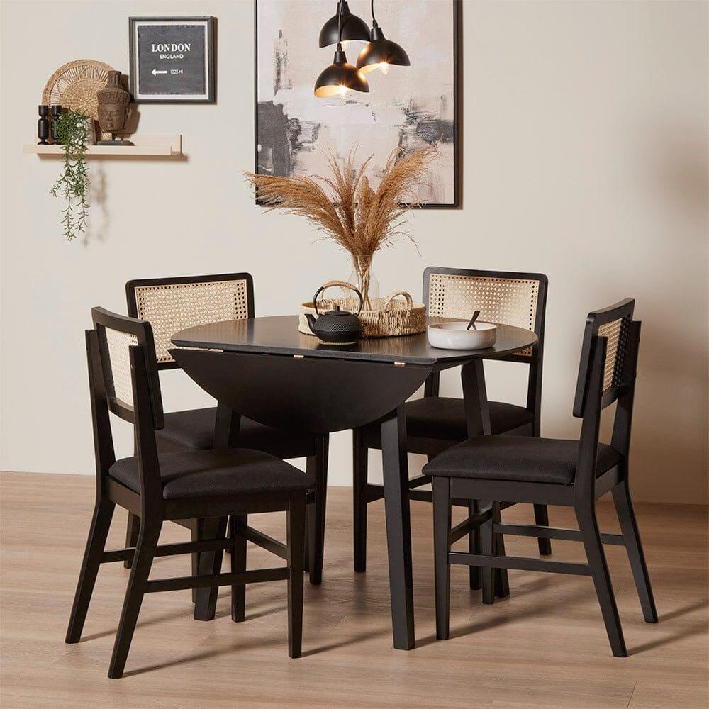 Charlie Dining Table Set Seater Black Chairs Laura James