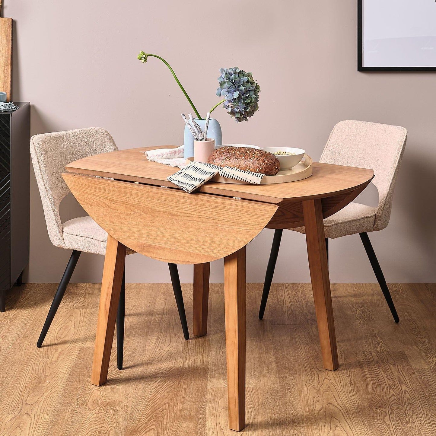 Charlie Pine Round Dining Table