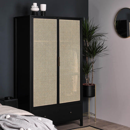 Charlie wardrobe - 2 door - Black - Laura James