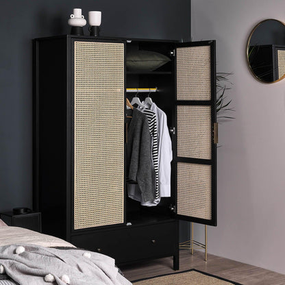 Charlie wardrobe - 2 door - Black - Laura James