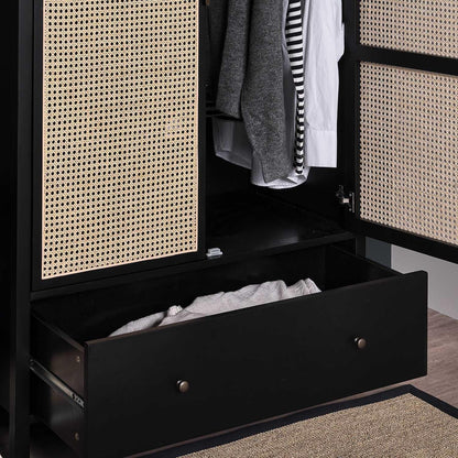 Charlie wardrobe - 2 door - Black - Laura James