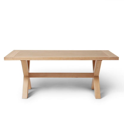 Charlotte Whitewash Oak Dining Table with 2 Whitewash Oak Dining Benches - Laura James