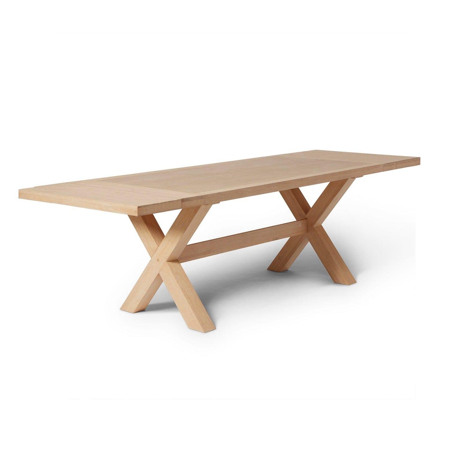 Charlotte Whitewash Oak Farmhouse Extendable Dining Table - Laura James