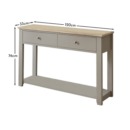 Chatsworth Console Table - Linen Grey - 120cm