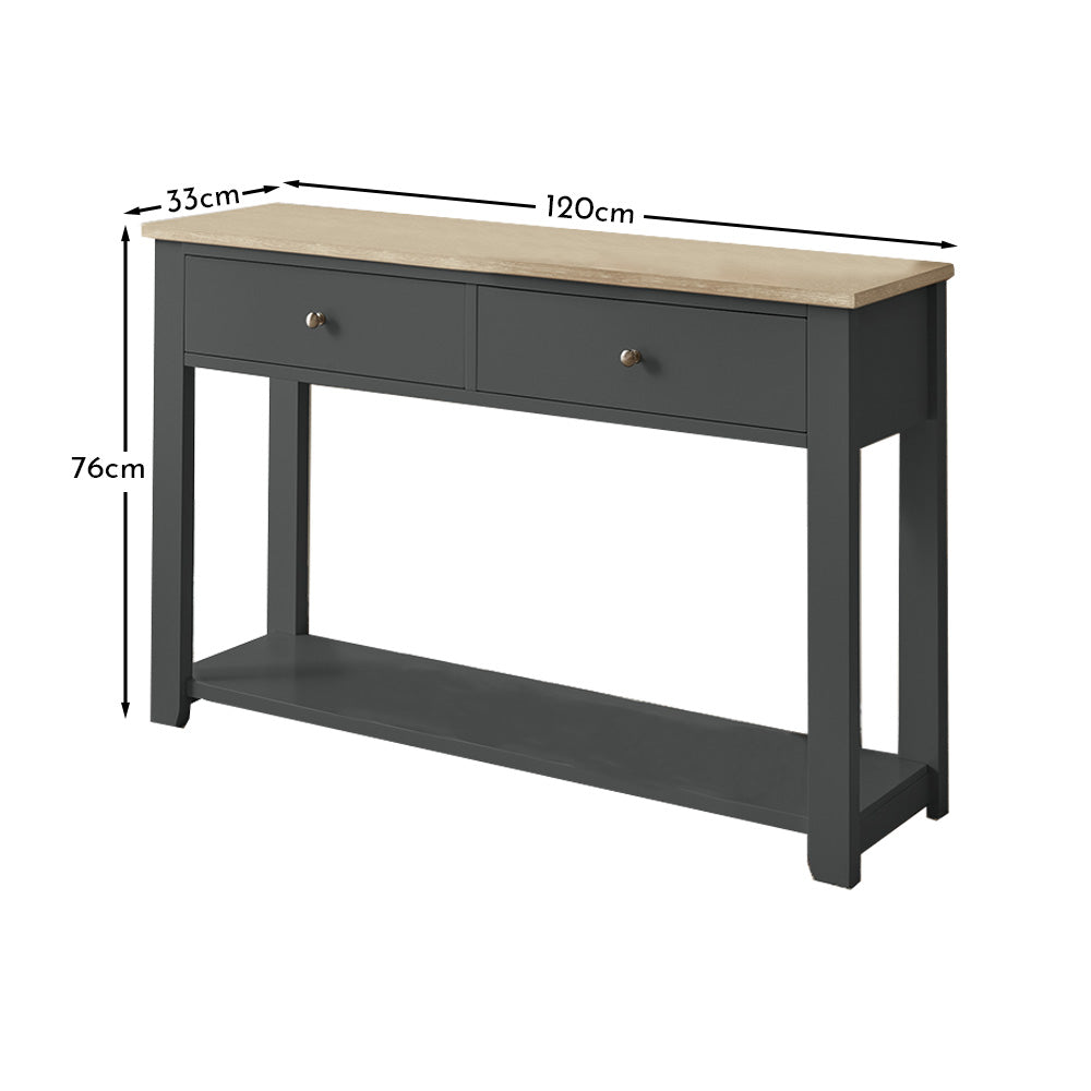 Chatsworth Console Table - Slate Grey - 120cm