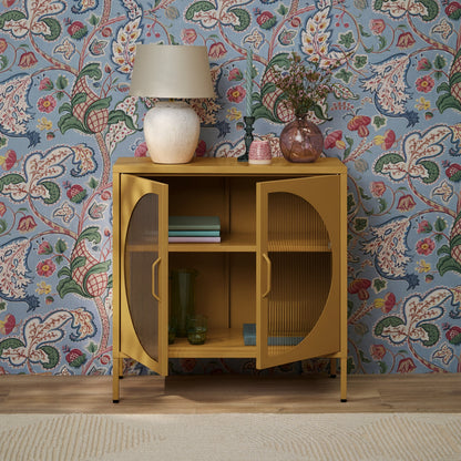 Conan Metal 2 Door Sideboard - Mustard Yellow - Laura James