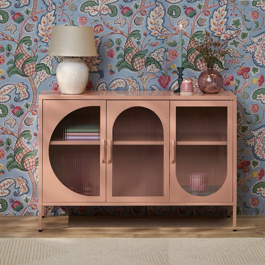 Conan 3 Door Sideboard - Blush Pink - Laura James
