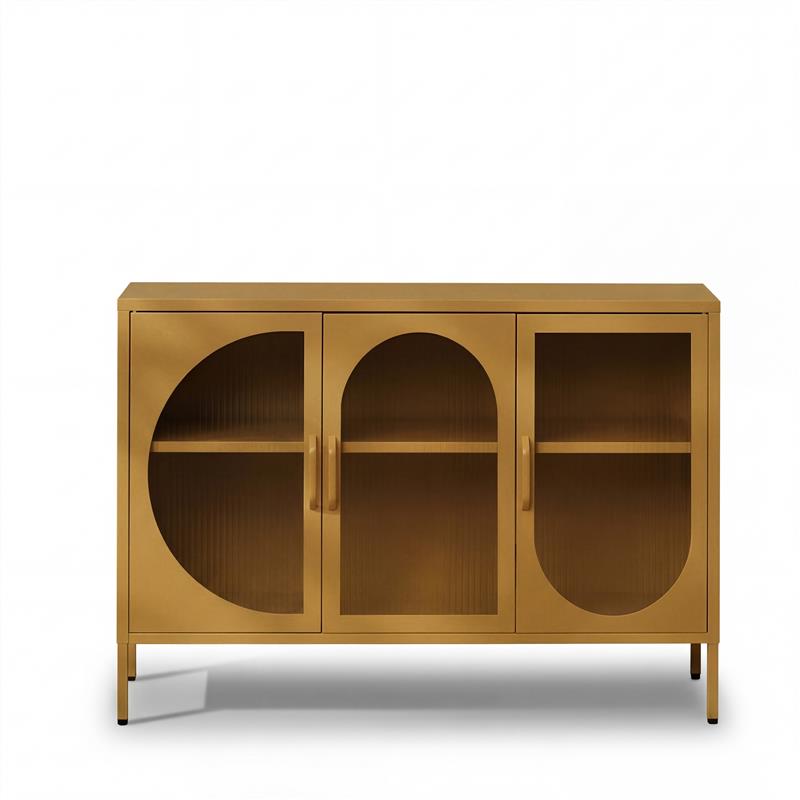 Conan 3 Door Sideboard - Mustard Yellow - Laura James