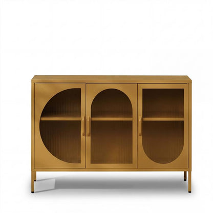 Conan 3 Door Sideboard - Mustard Yellow - Laura James