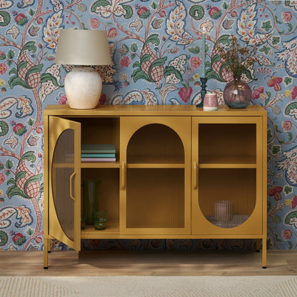 Conan 3 Door Sideboard - Mustard Yellow - Laura James