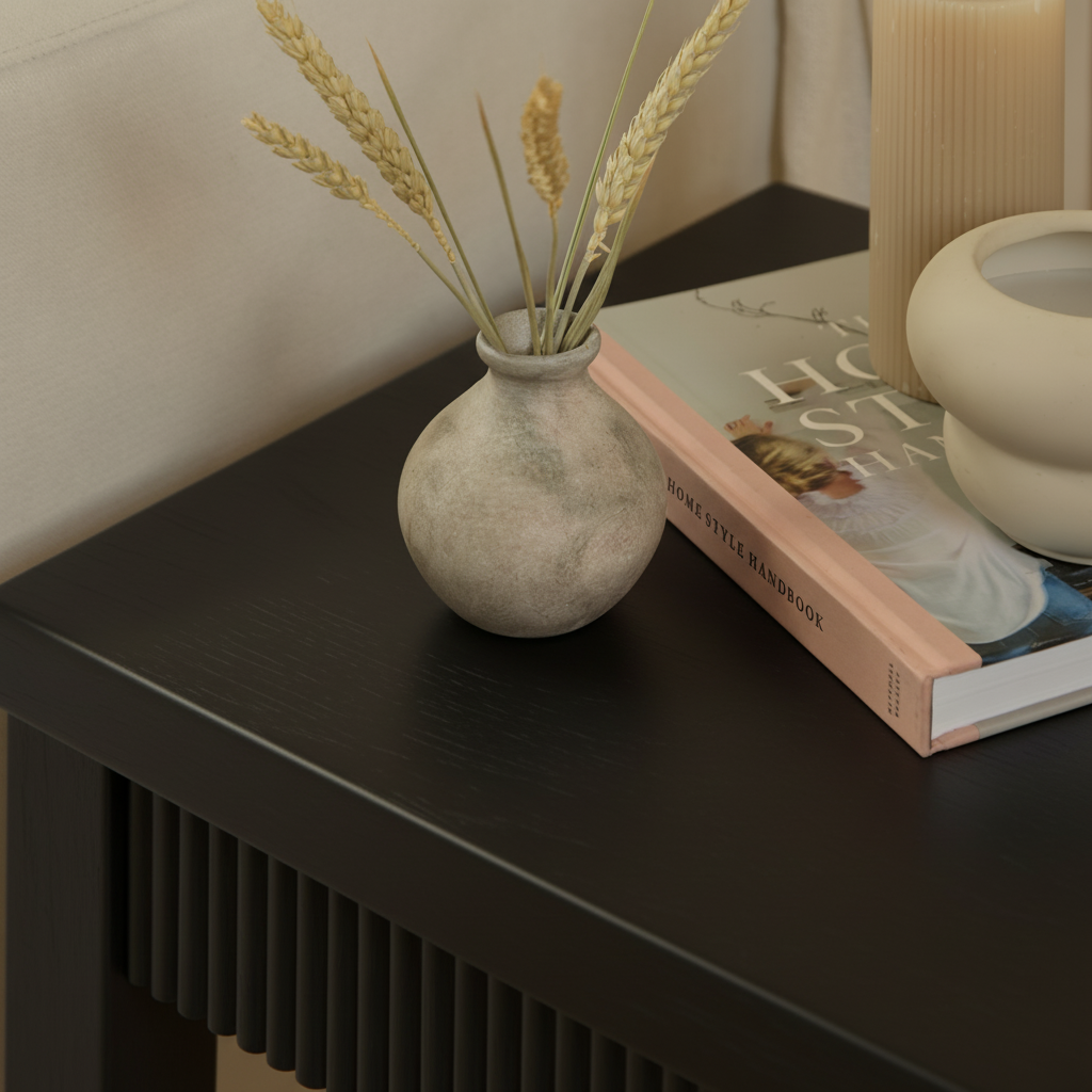 Raleigh Black Oak Side Table - Laura James