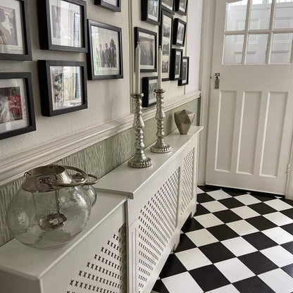 White Radiator Cover - Adjustable - Laura James