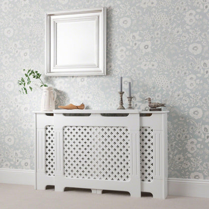 White Radiator Cover - Adjustable - Laura James