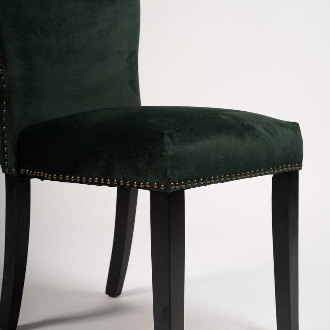 Green Velvet Dining Chairs - Laura James