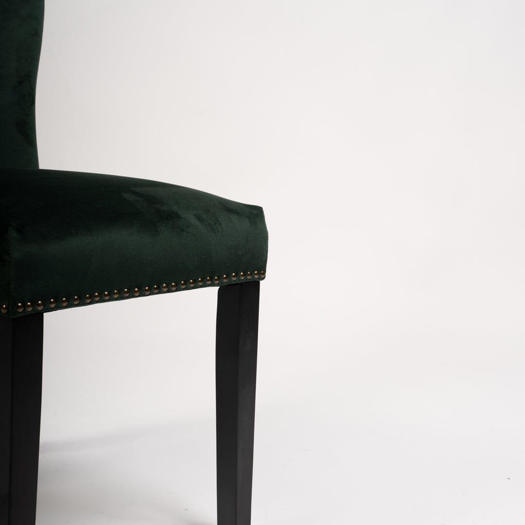 Green Velvet Dining Chairs - Laura James