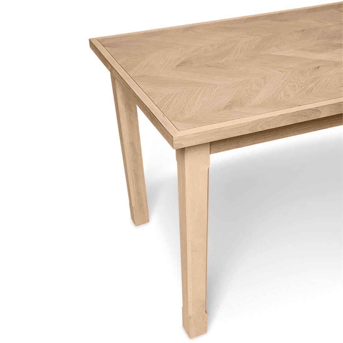 Ella Pale Oak Wood Parquet Dining Table - Laura James – Laura