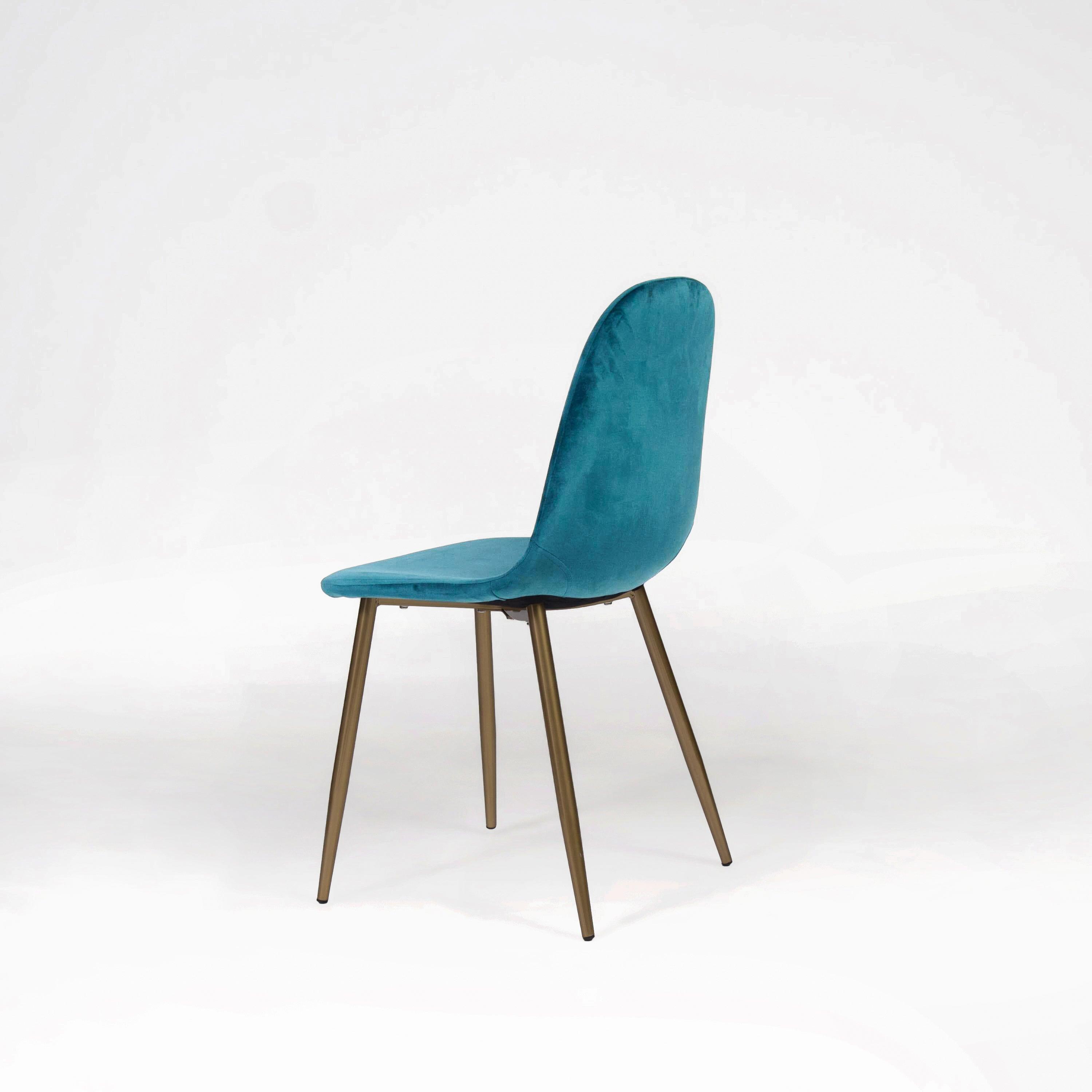 Ellis dining chairs set of 2 teal and gold Laura James Ireland