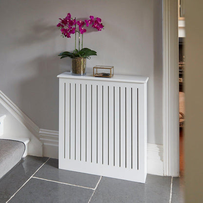 Elspeth Small Radiator Cover in Snow White - Laura James