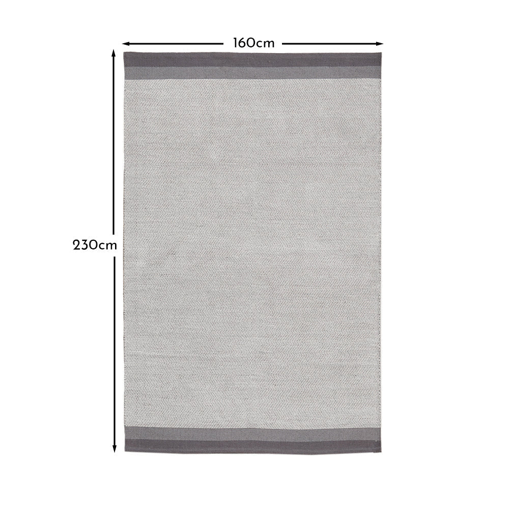 Elston Cotton Rug - Mist Grey - 160cm x 230cm
