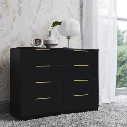 Essie 8 Drawer Chest of Drawers - Black Laura James Ireland Essie 8 Drawer Chest of Drawers - Black Laura James Ireland