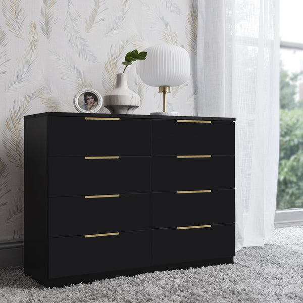 Essie 8 Drawer Chest of Drawers - Black – Laura James Ireland