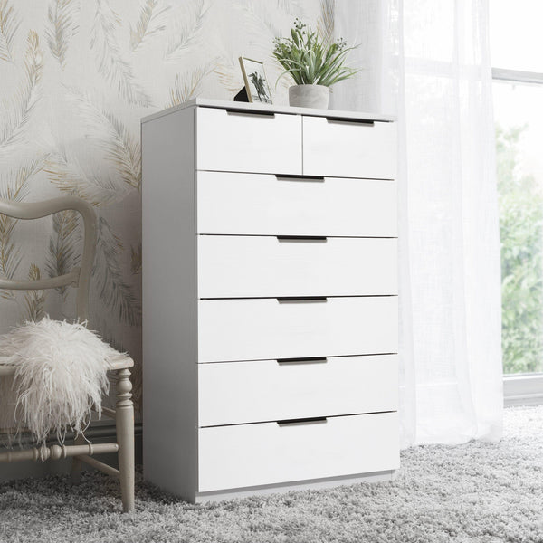 ikea white tall dresser Essie Tall 7 Drawer Chest of Drawers