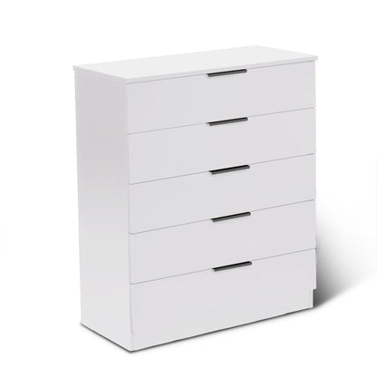 Essie White Chest of 5 Drawers - Laura James