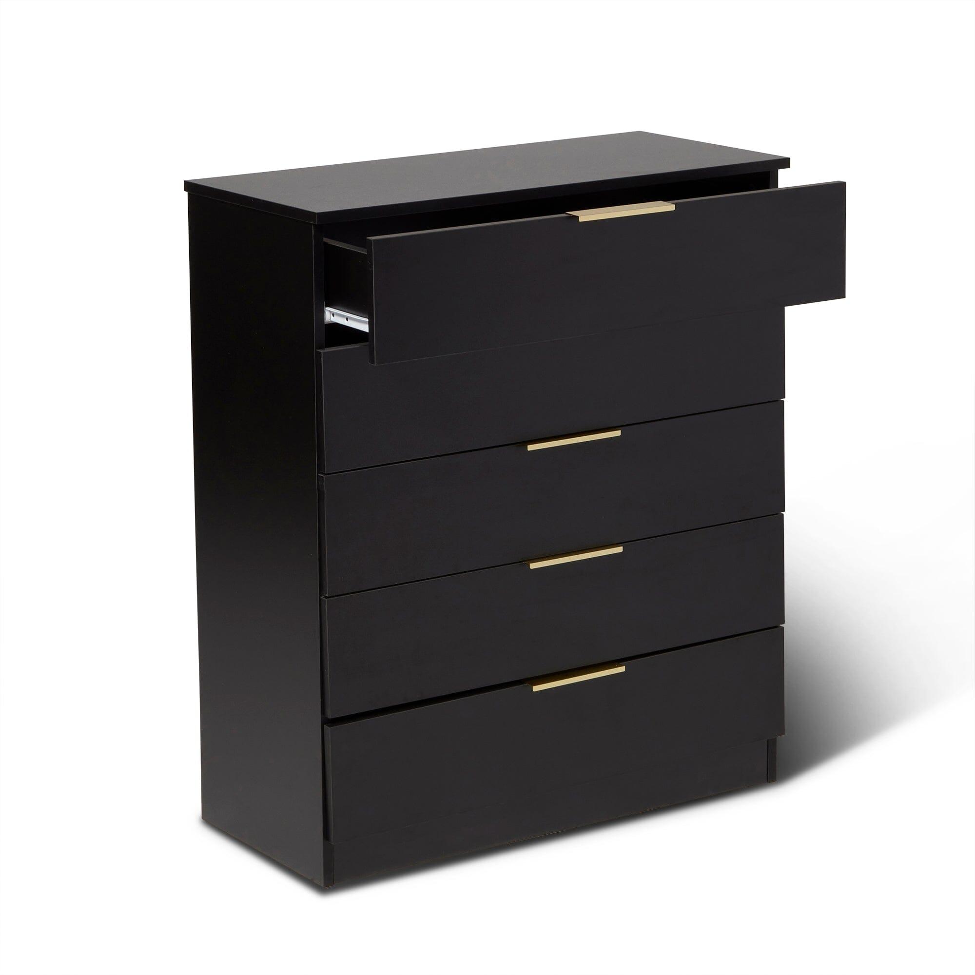 Essie 5 Drawer Tall Chest of Drawers - Black – Laura James Ireland