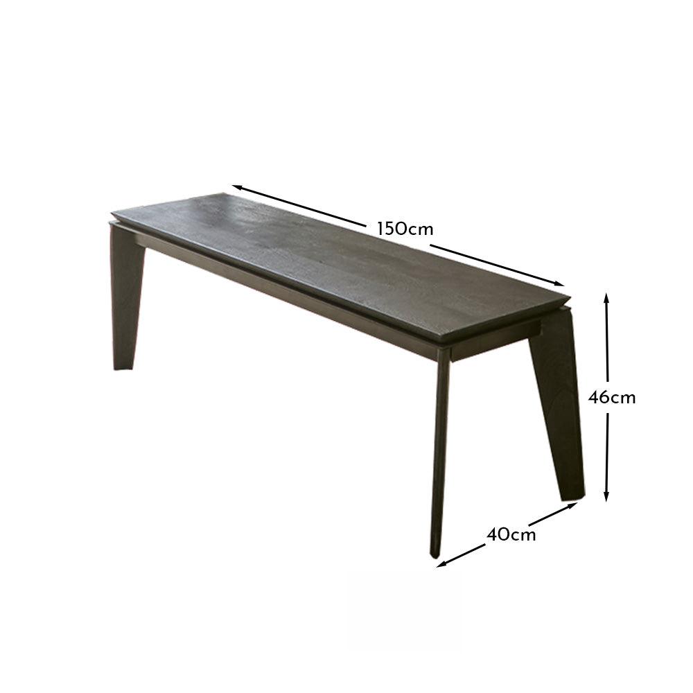 Ethan 3 Seater Mango Wood Dining Bench - Ash Grey
