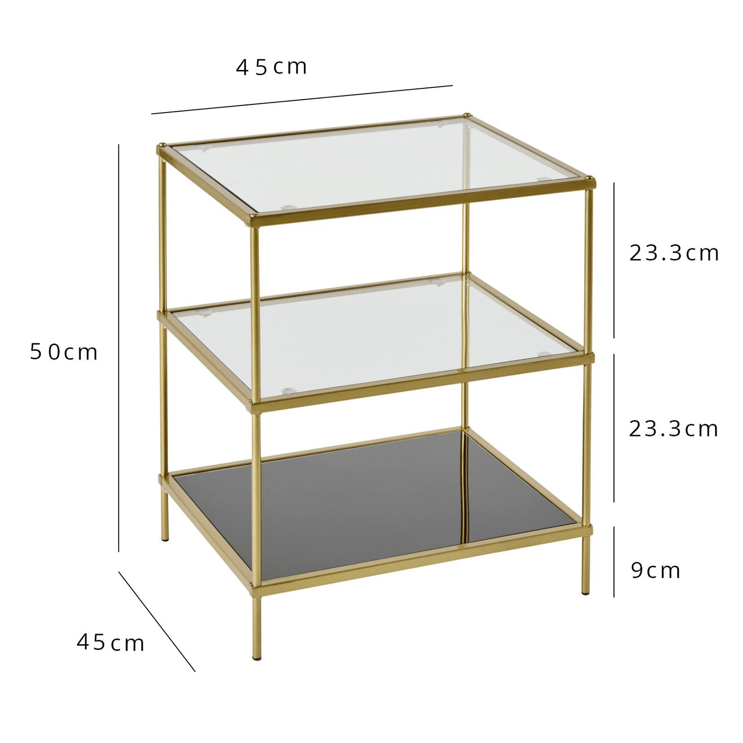 Evelyn side table - gold - Laura James