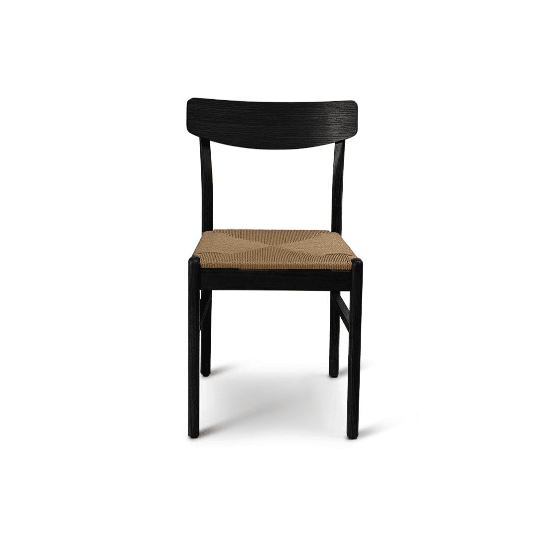 Wooden Woven Chairs Set 2 - Black - Laura James