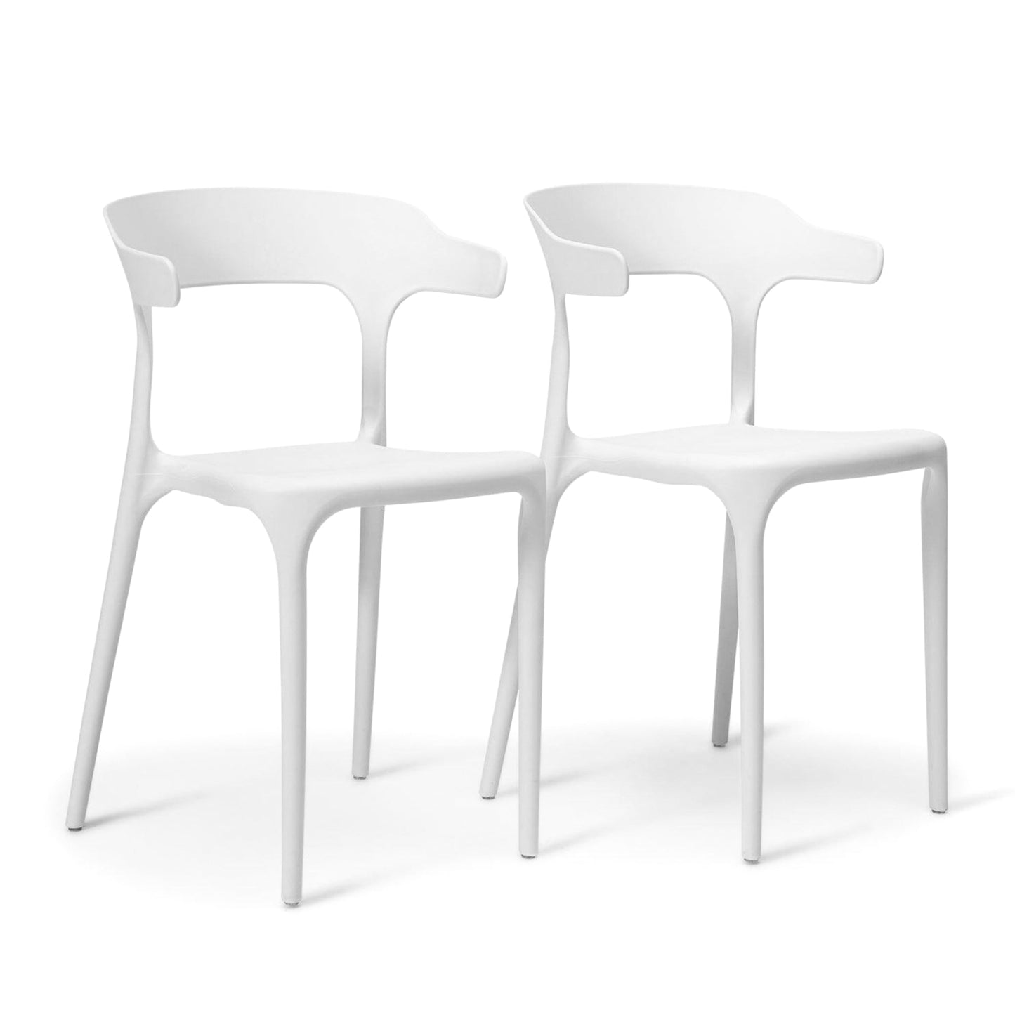 Finn dining chairs - set of 4 - white - Laura James