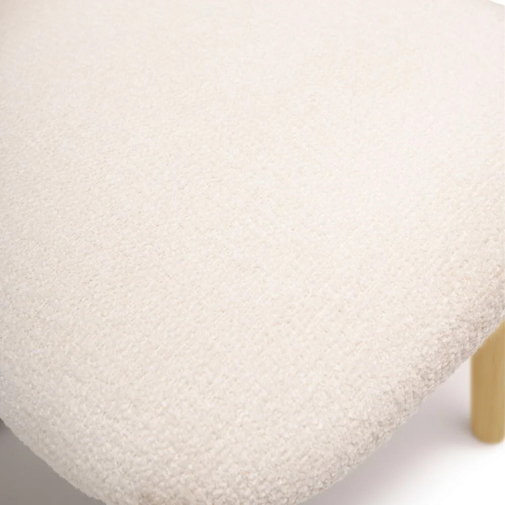 Freya Oat Boucle Armchairs - Set of 2 - Pale Oak Legs - Laura James