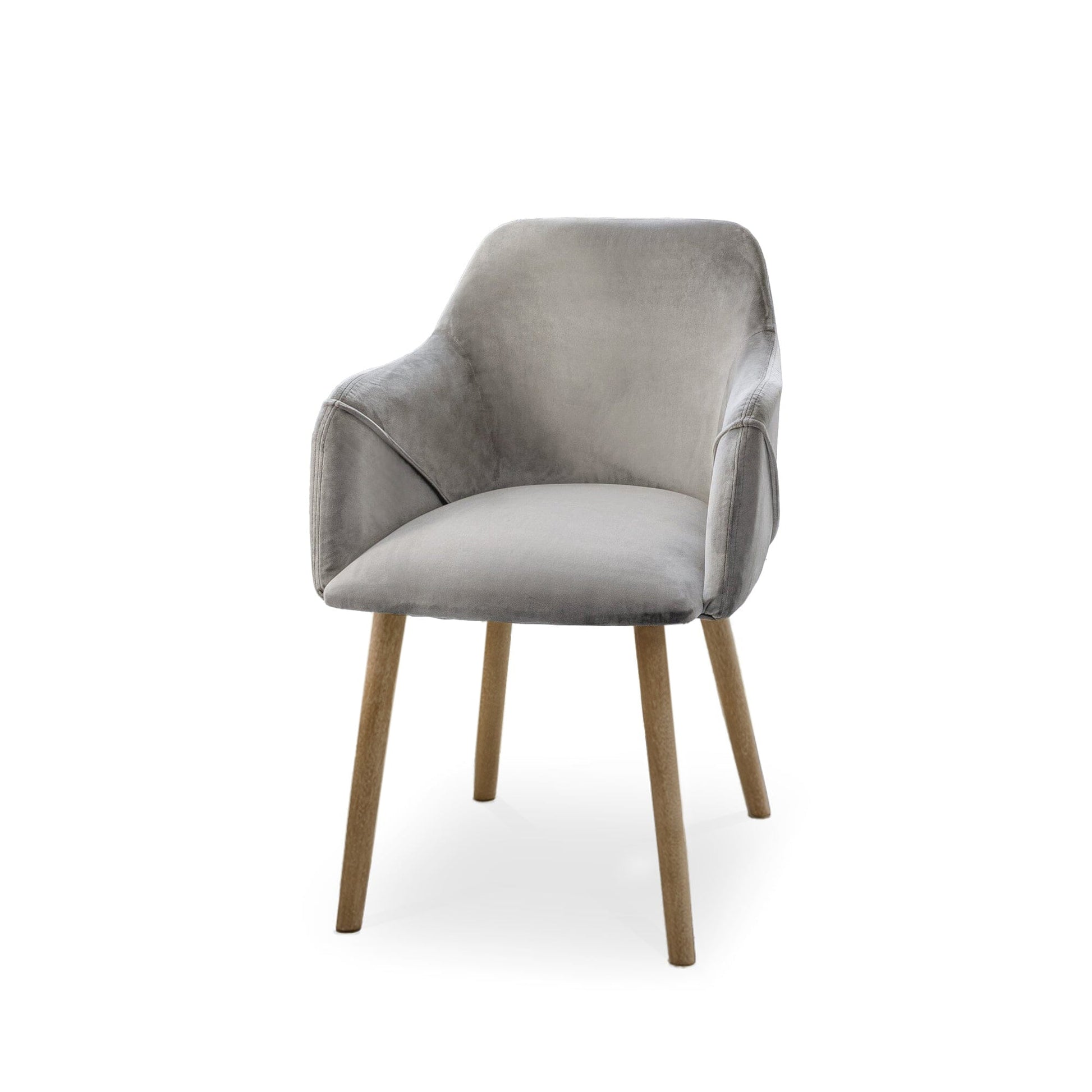 Freya Grey Dining Armchairs - Set of 2 - Chalked Mangowood Legs