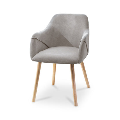 Freya Fossil Armchairs - Set of 2 - Whitewash Oak Legs - Laura James 