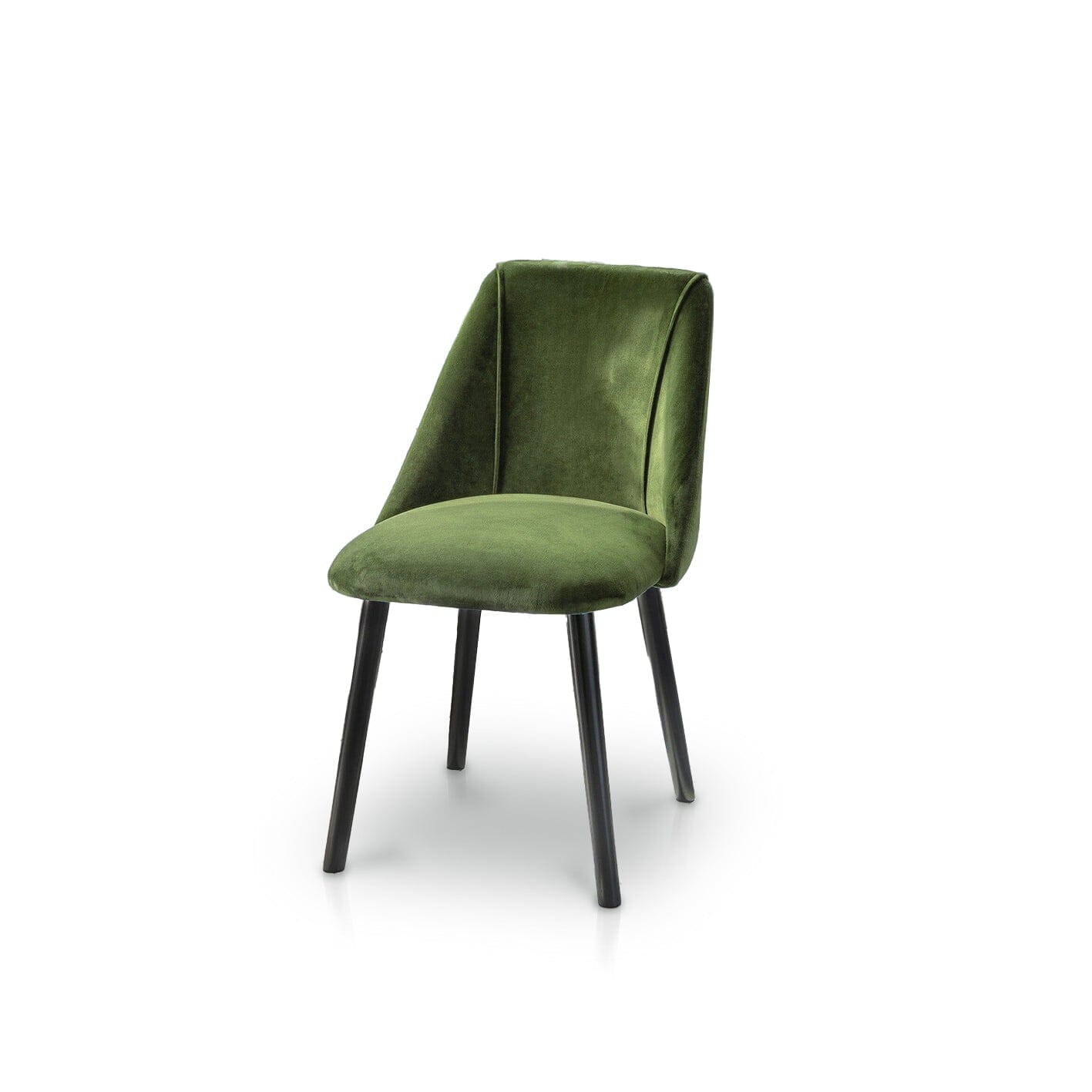 Freya Fern Green Dining Chairs - Set of 2 - Black Oak Legs