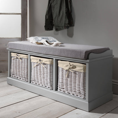 Fyfield Hallway Shoe Storage Bench with cushion - Laura James