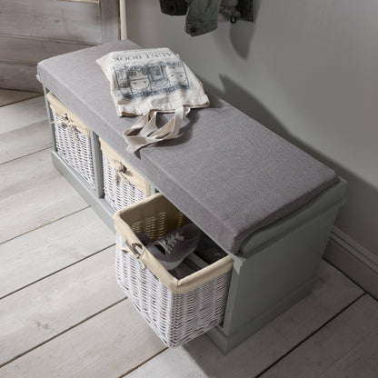Fyfield Hallway Shoe Storage Bench with cushion - Laura James