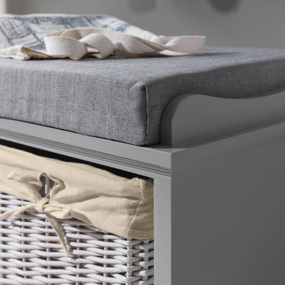 Fyfield Hallway Shoe Storage Bench with cushion - Laura James