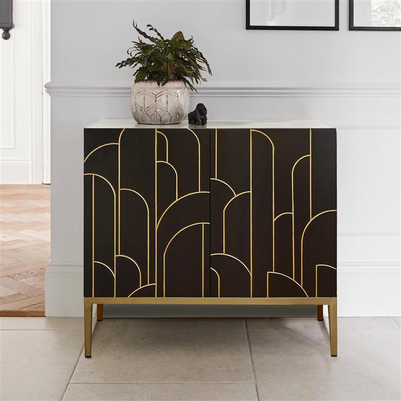 Gatsby 2 Door Sideboard – Noir Black - Laura James