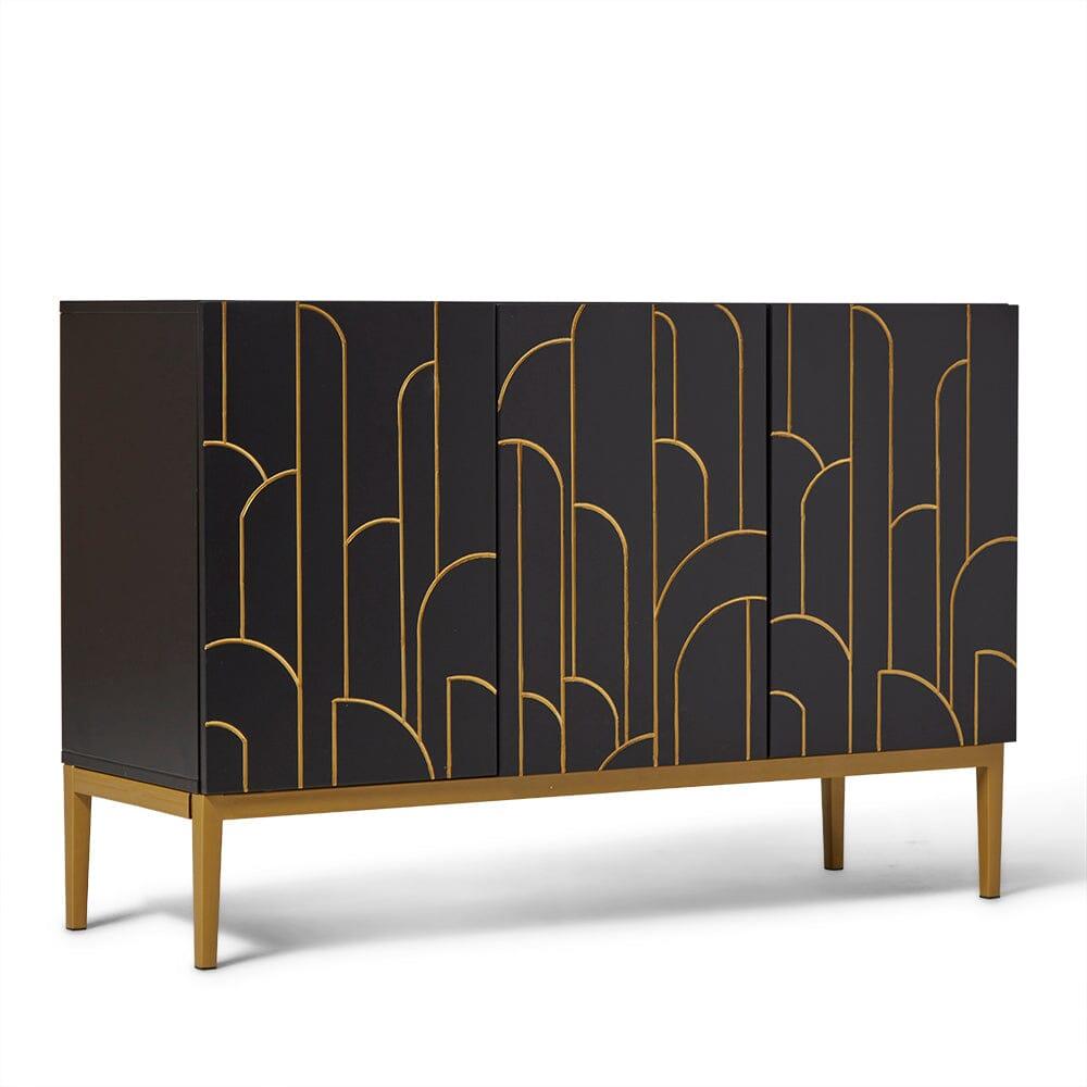 Gatsby 3 Door Sideboard – Noir Black - Laura James