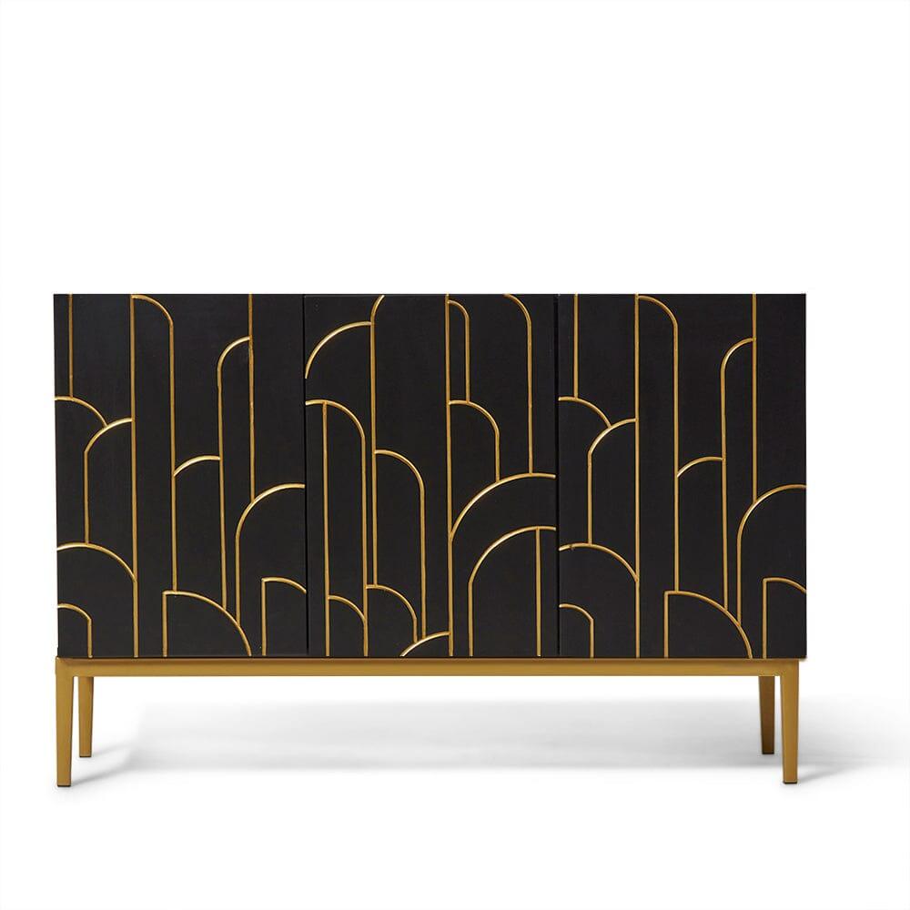 Gatsby 3 Door Sideboard – Noir Black - Laura James