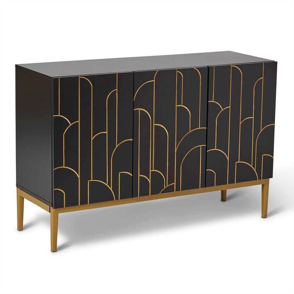 Gatsby 3 Door Sideboard – Noir Black - Laura James