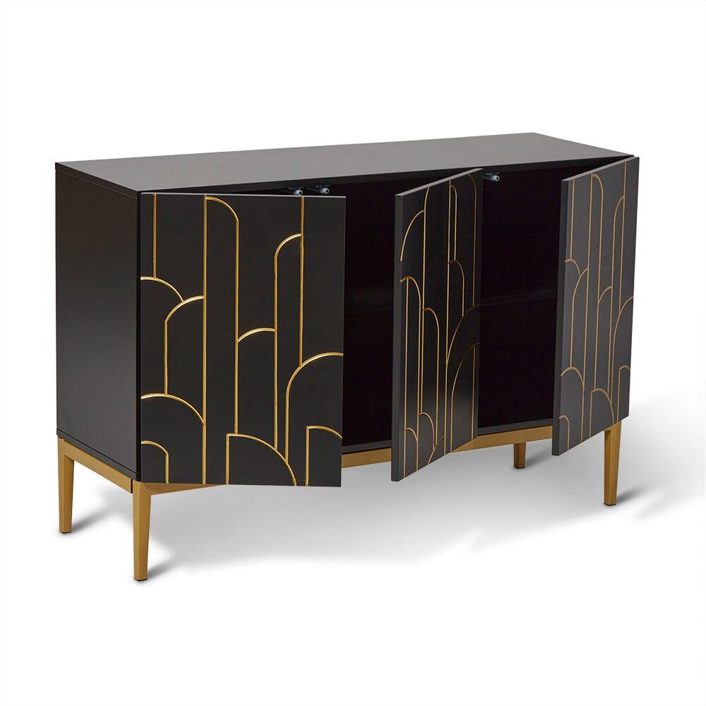 Gatsby 3 Door Sideboard – Noir Black - Laura James