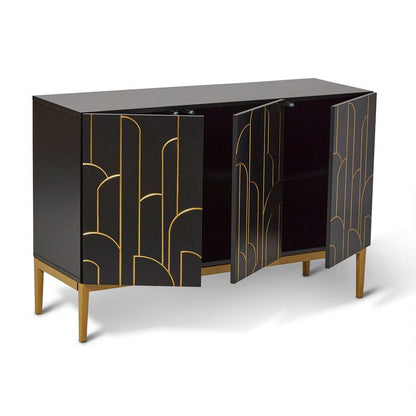 Gatsby 3 Door Sideboard – Noir Black - Laura James