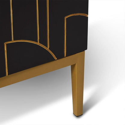 Gatsby 3 Door Sideboard – Noir Black - Laura James