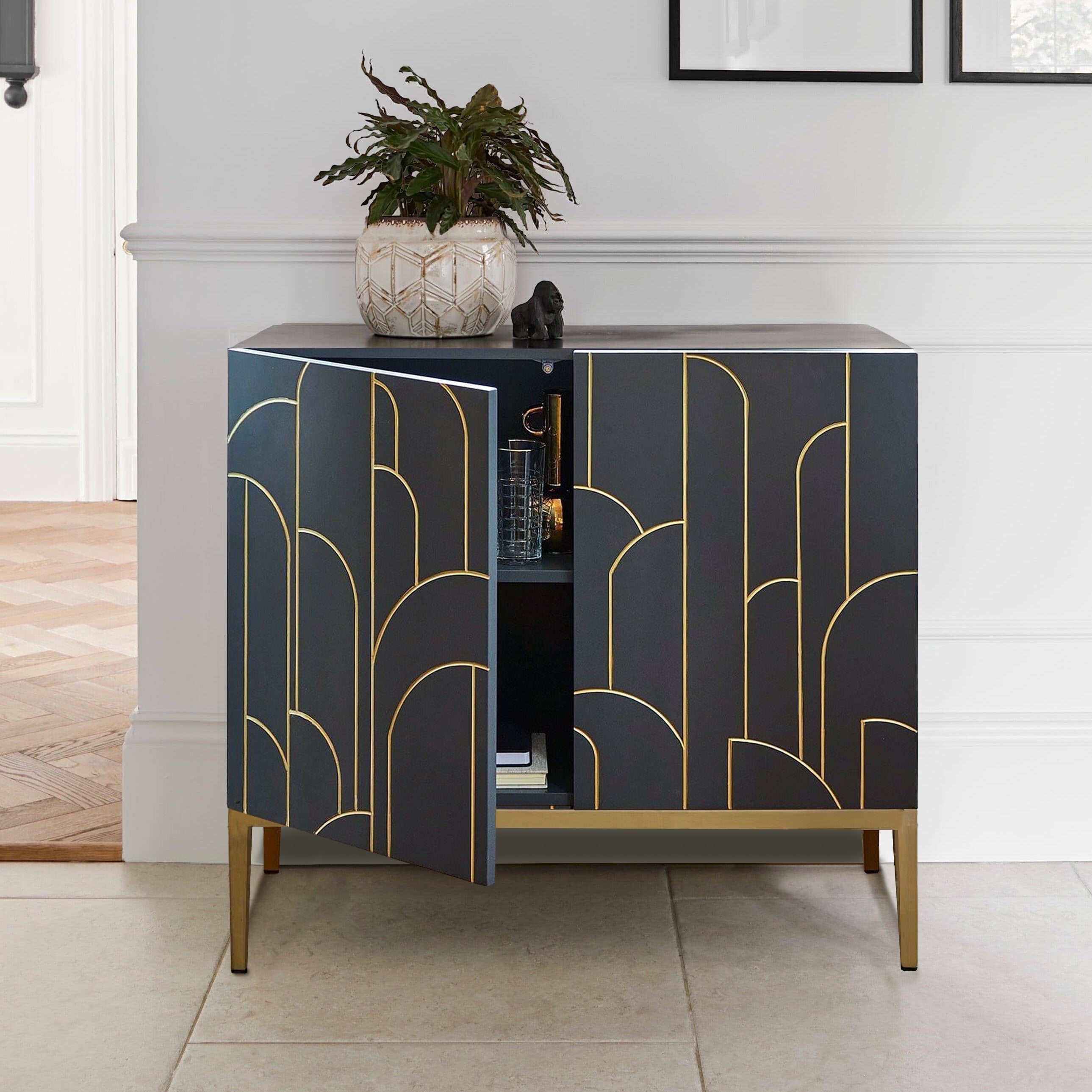 Gatsby Grey and Gold 2 Door Sideboard – Laura James – Laura James