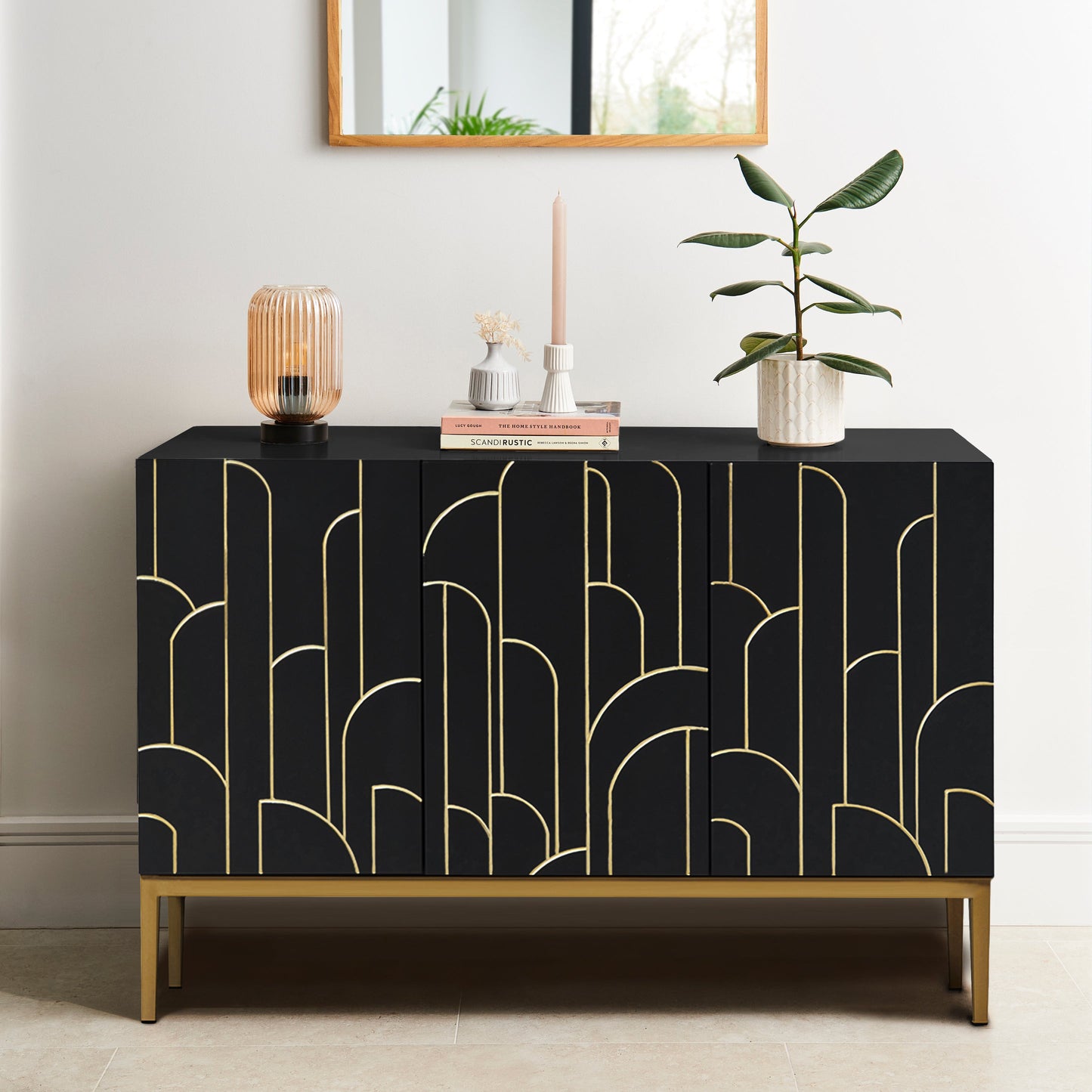 Gatsby 3 Door Sideboard – Noir Black - Laura James