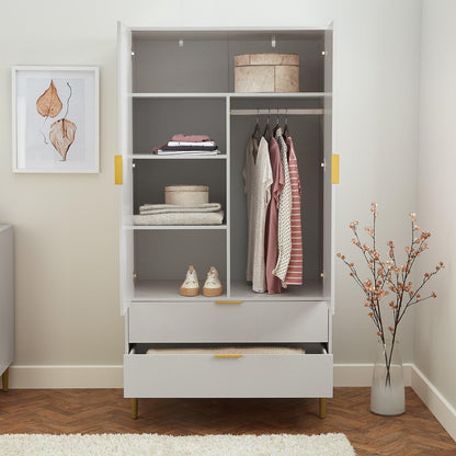 Gloria 3 piece bedroom furniture set - 3 drawer chest of drawers - grey - Laura James