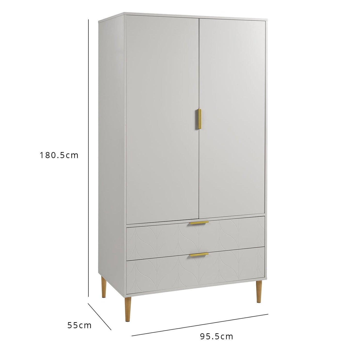 Gloria 3 Piece Bedroom Furniture Set - 3 Drawer Chest of Drawers - Grey